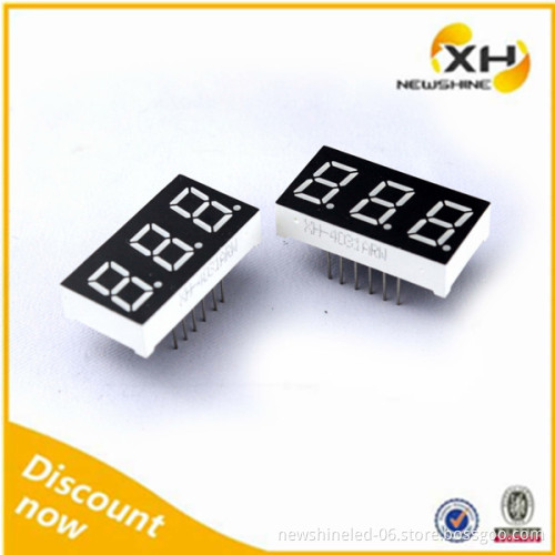 FND Module NEWSHINE Single Color Blue 0.4 Inch LED 3 Digit 7 Segment Display